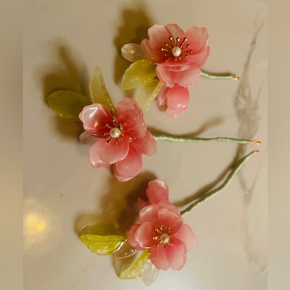 Handmade colored glaze cherry flower doctorati - Picture 4 of 10